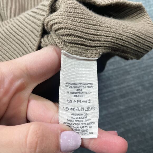 Free People Sweater Women XS Tan Allure Pullover Ribbed Knit Slouchy Boho - Picture 4 of 7